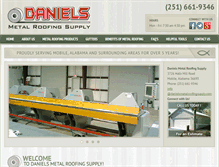 Tablet Screenshot of danielsmetalroofingsupply.com